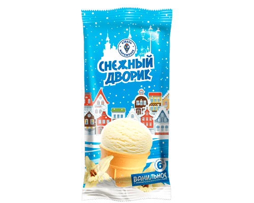 Мороженое с змж "Снежный дворик" ваниль в/с в  упак.40 шт/70г