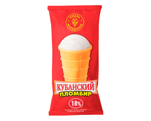 Пломбир ванильный "Кубанский  пломбир"  в/с в упак. 32шт/100г