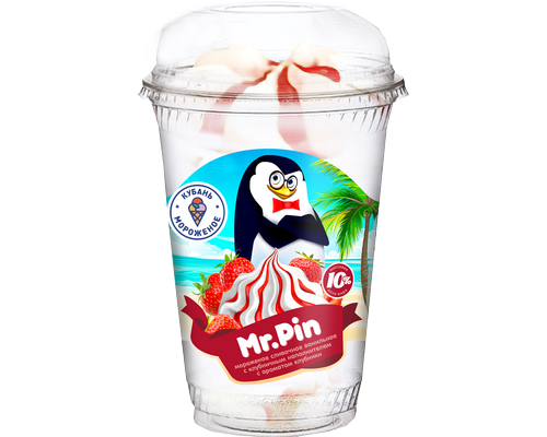 Мороженое слив. "Mr Pin" ваниль с клубничным наполнителем пл/с