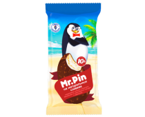 Мороженое эскимо сливочное "Mr Pin" ванильное в шоколадной глазури с арахисом