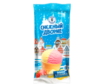 Мороженое с змж "Снежный дворик" 2-х слойное банан-клубника в/с