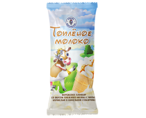 Мороженое пломбир со вкусом топленого молока с мягкой карамелью
